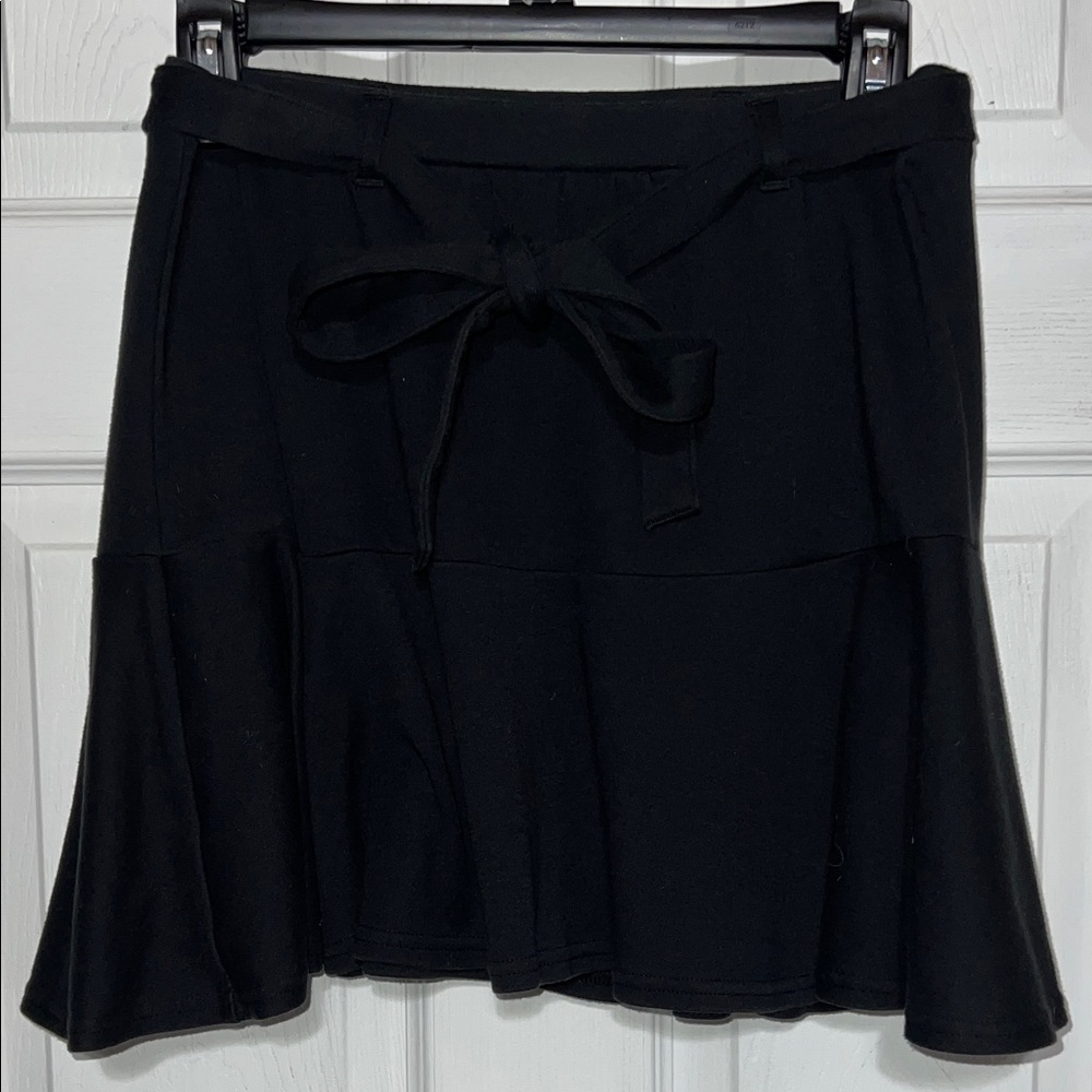 SO Black Mini Skirt with Bow Detail